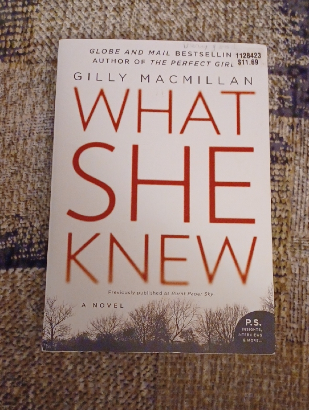 $4 Add-on "What She Knew" by Gilly Macmillan - Paperback Novel